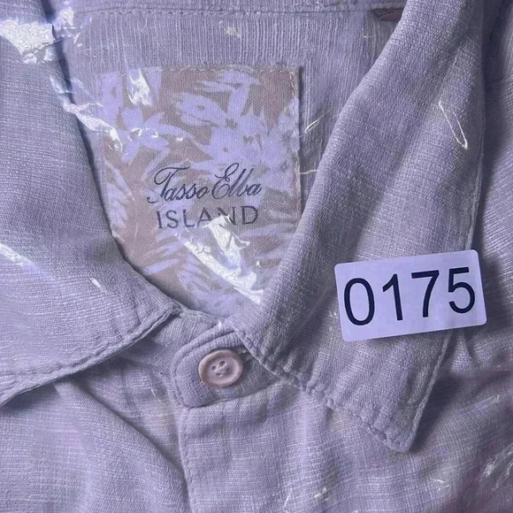 Tasso Elba Island Men's XXL Silk Linen Button Down Shirt - Picture 7 of 7